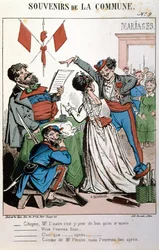 Erinnerungen an die Kommune, eine zivile Hochzeit, 1871